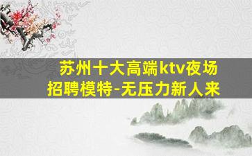 苏州十大高端ktv夜场招聘模特-无压力新人来